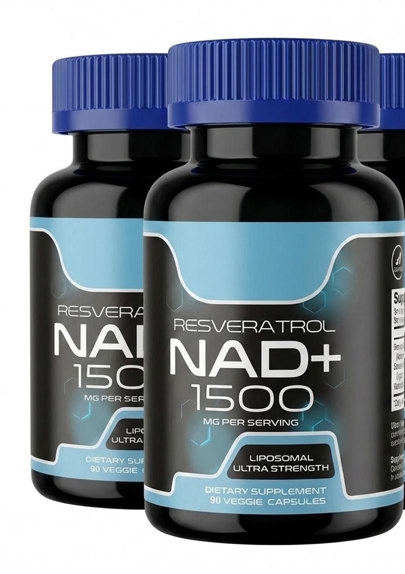 Suplemento Liposomal de NAD+ 1500 mg con Resveratrol – Apoyo Antienvejecimiento y de Energía para Hombres y Mujeres (90 cápsulas)