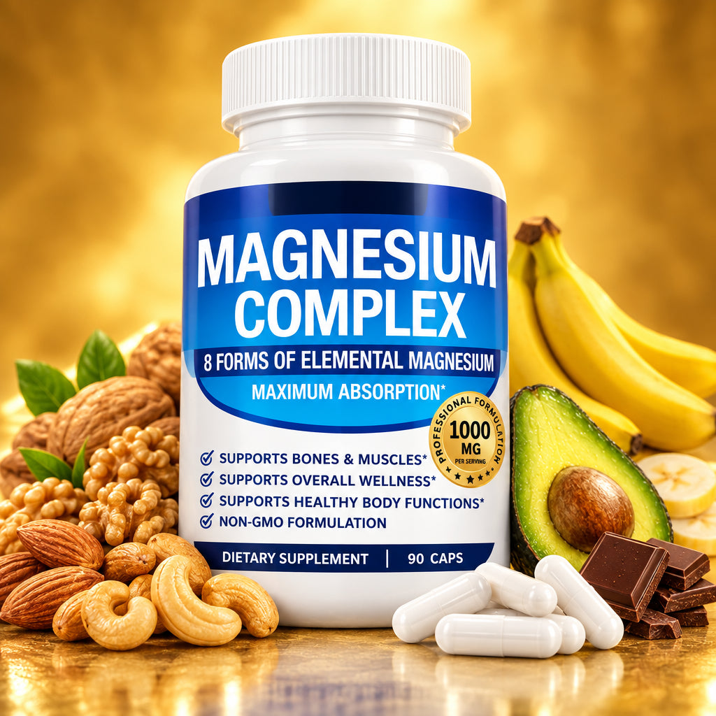 Encapsulado Complejo de Magnesio 8 – Suplemento Esencial de Magnesio 1000 mg